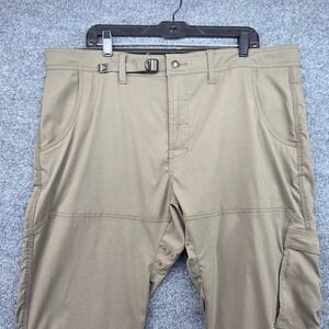 PrAna Straight Fit‎ Cargo Pants Mens 40x32 Khaki Outdoor Hiking Camping